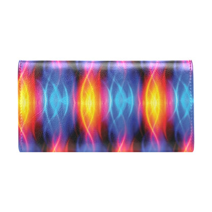 Flame Fire Blue Design Print Women's Trifold Wallet