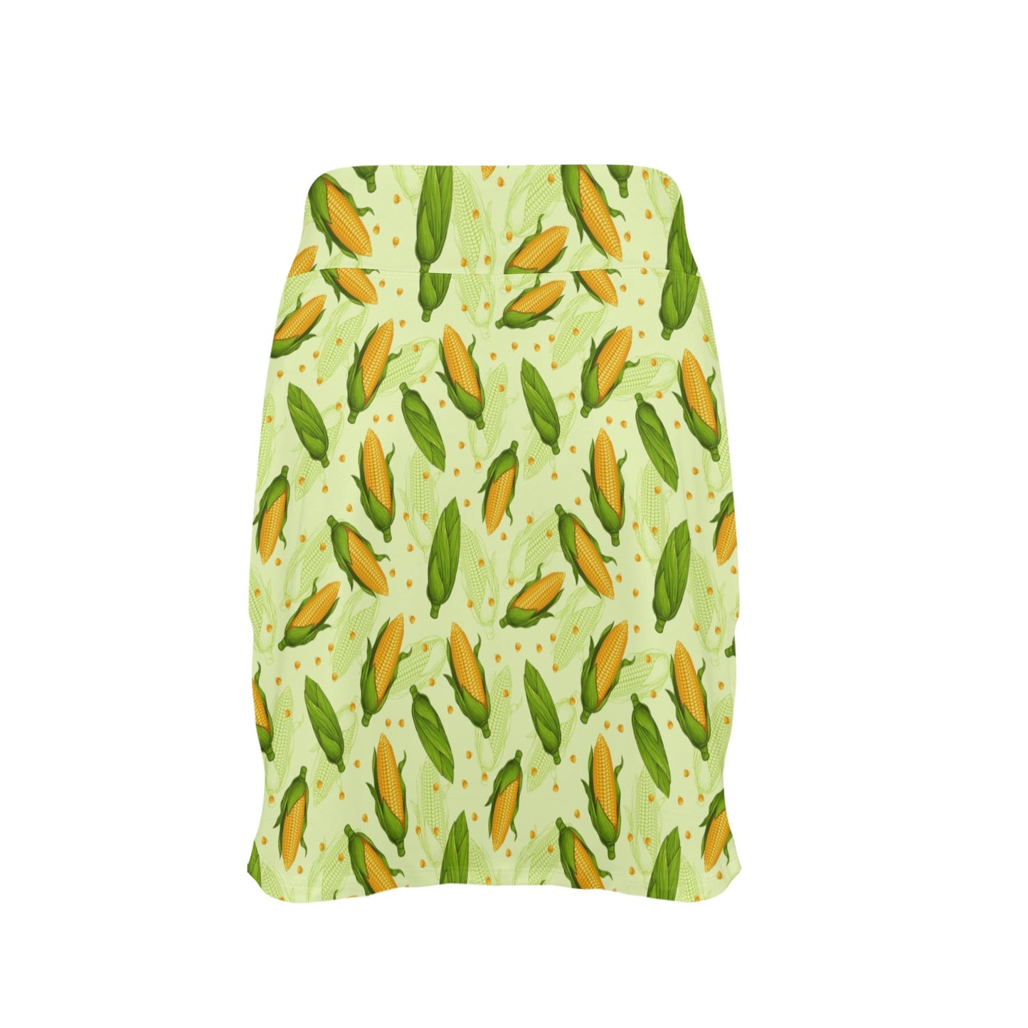 Agricultural Fresh Corn cob Print Pattern 17" Golf & Pickleball Skort with Pockets