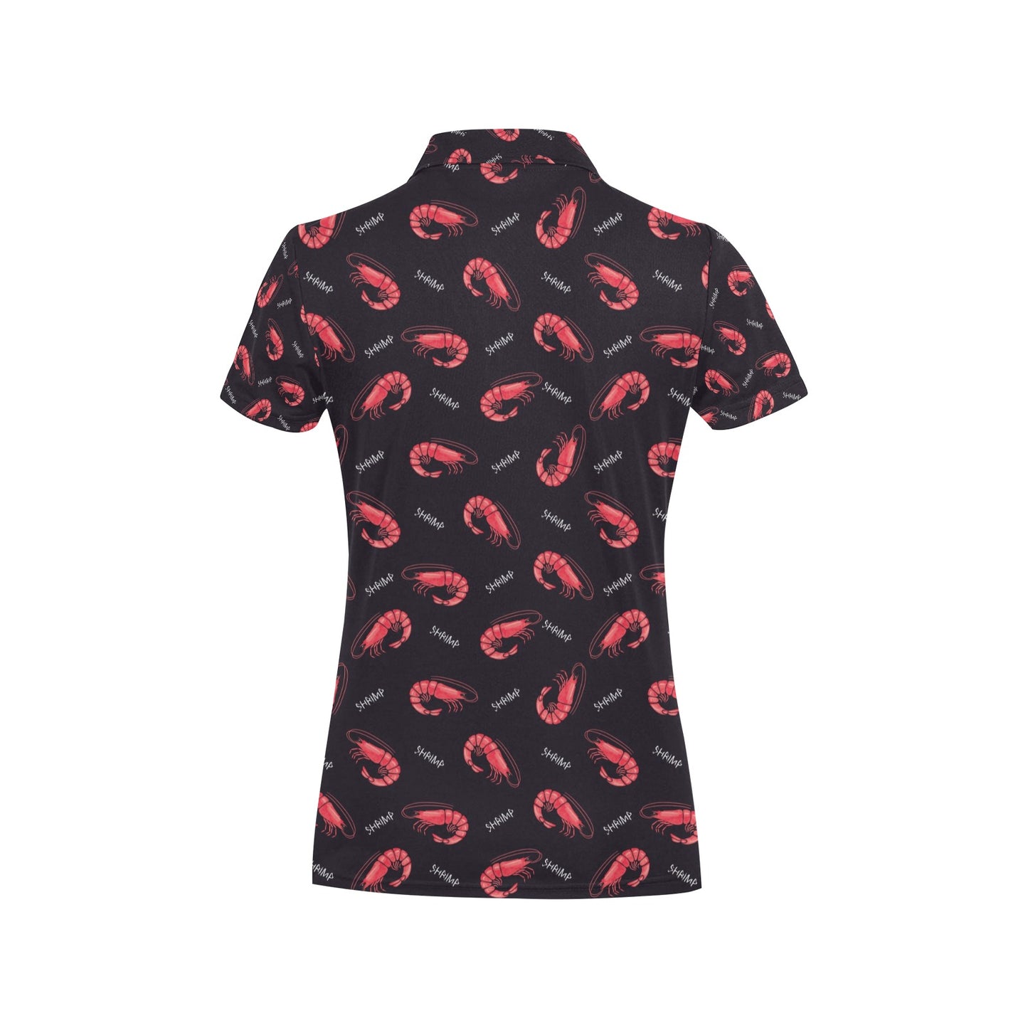 Shrimp Print Design LKS302 Women's Polo Shirt