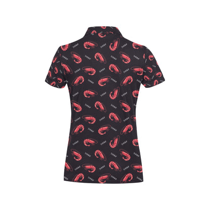 Shrimp Print Design LKS302 Women's Polo Shirt