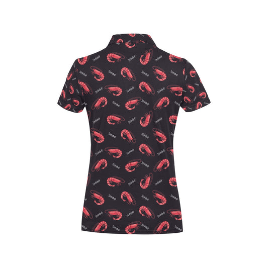 Shrimp Print Design LKS302 Women's Polo Shirt