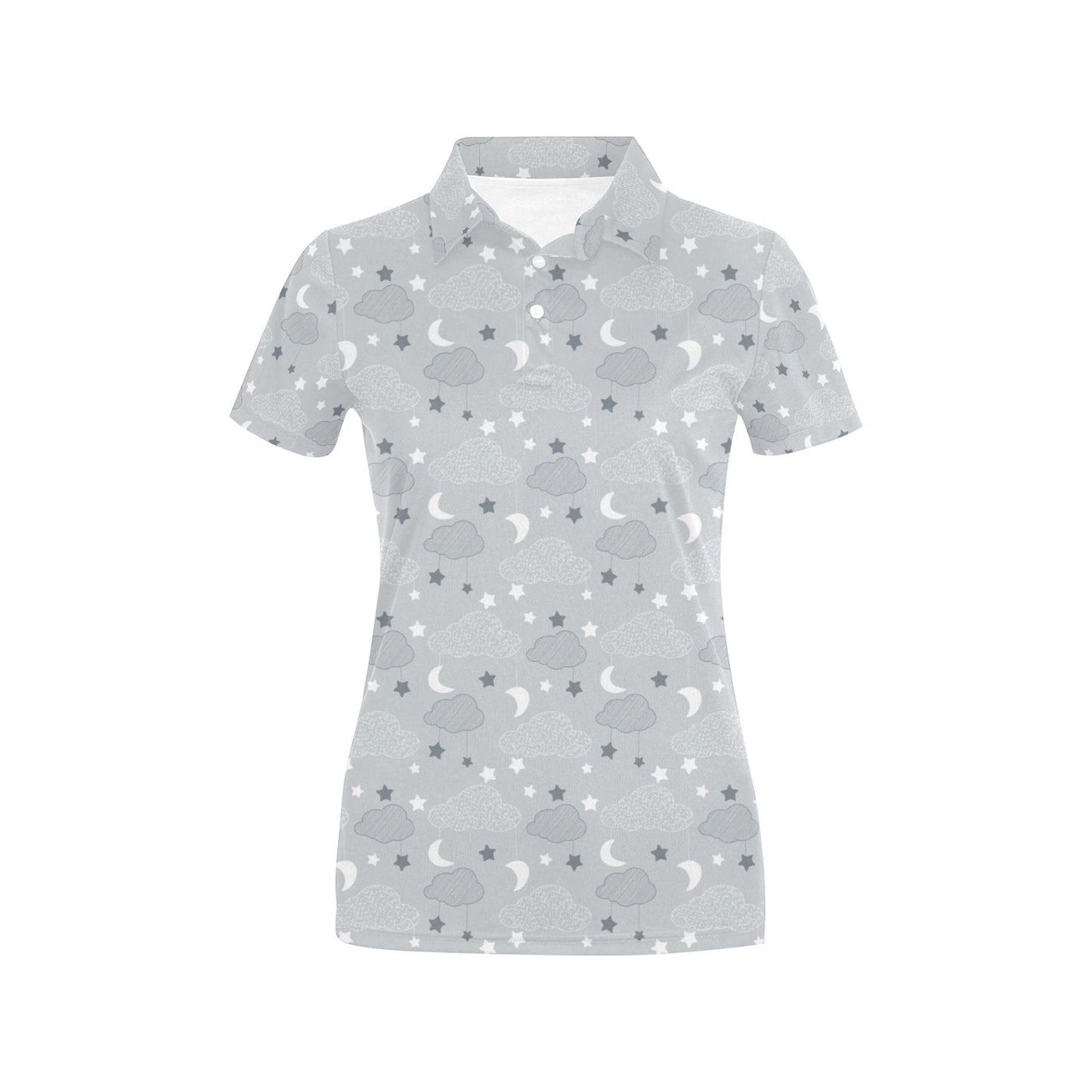 Cloud Pattern Print Design 04 Women's Polo Shirt