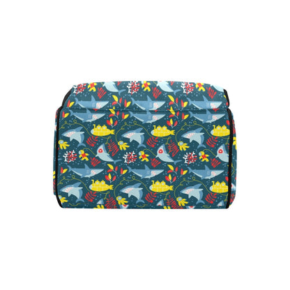 Scuba With Sharks Print Design LKS303 Diaper Bag Backpack