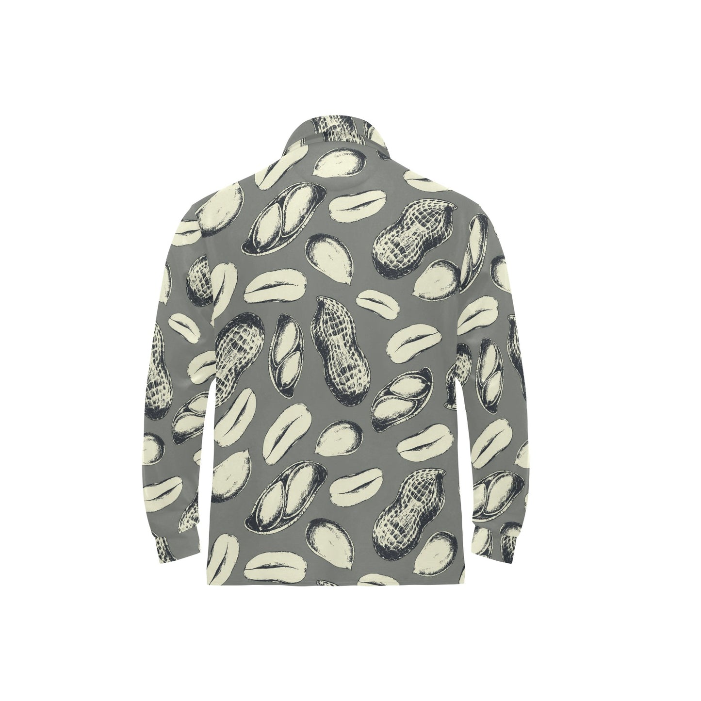 Peanut Pattern Print Design A01 Long Sleeve Polo Shirt For Men's