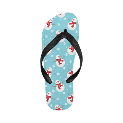 Snowman Print Design LKS304 Flip Flops