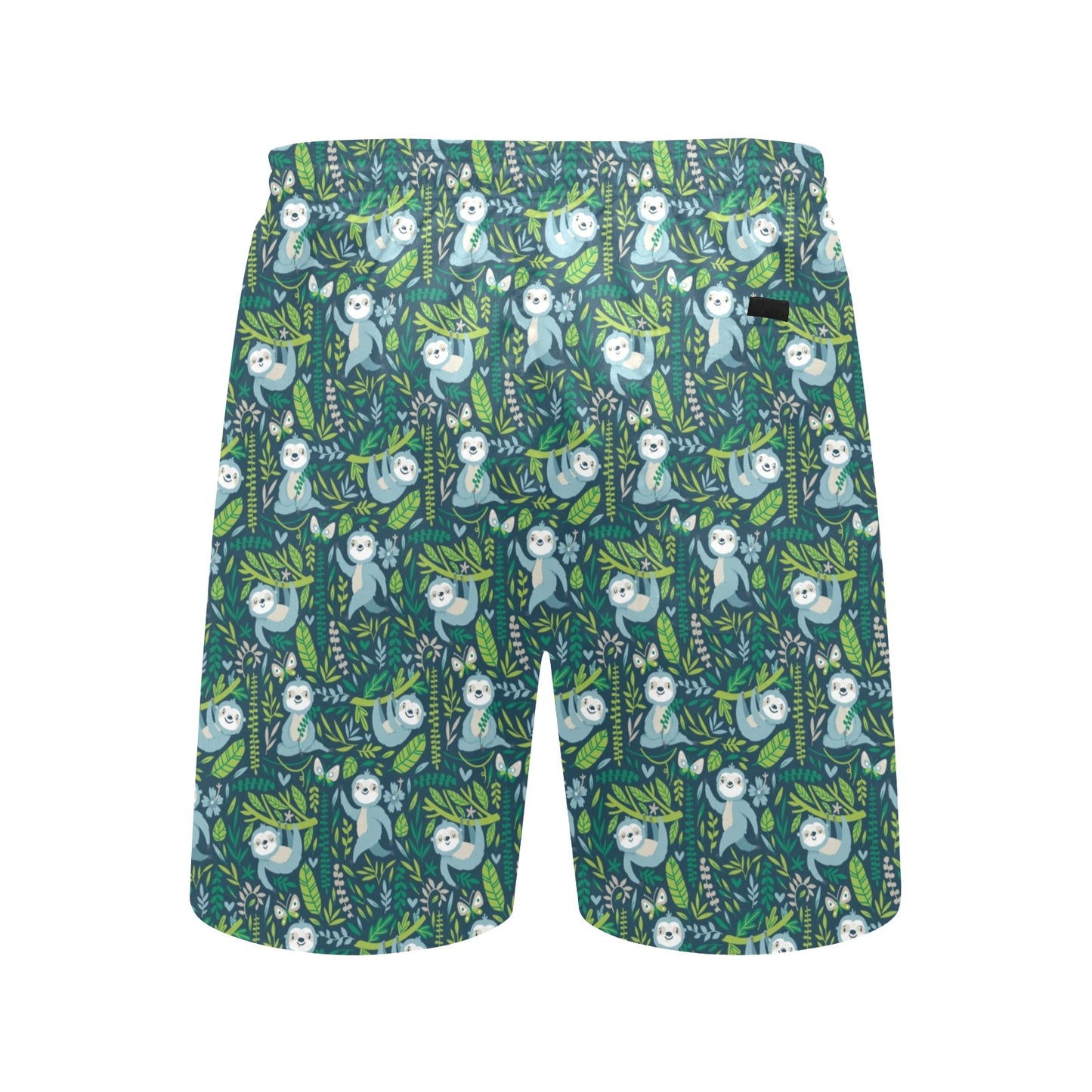 Sloth Print Design LKS304 Men's Swim Trunks Beach Shorts