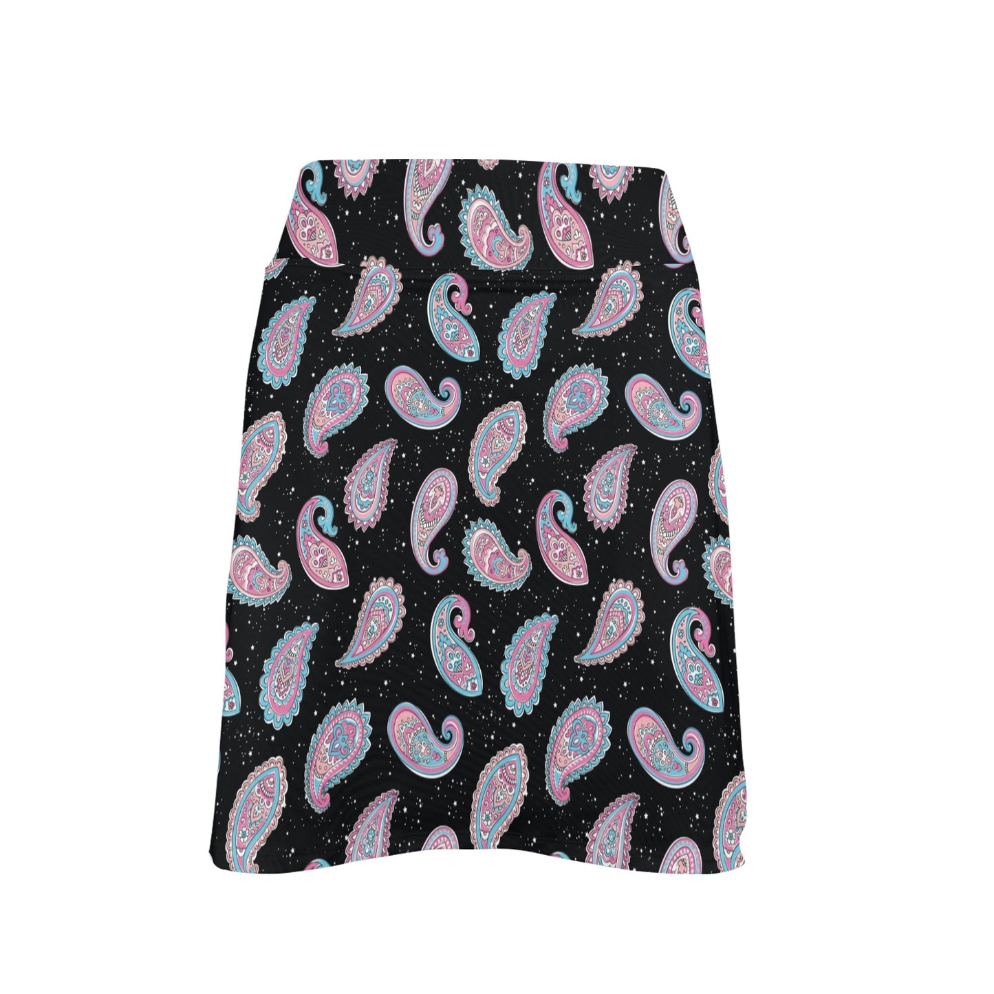 Paisley Pink Design Mandala Print 17" Golf & Pickleball Skort with Pockets