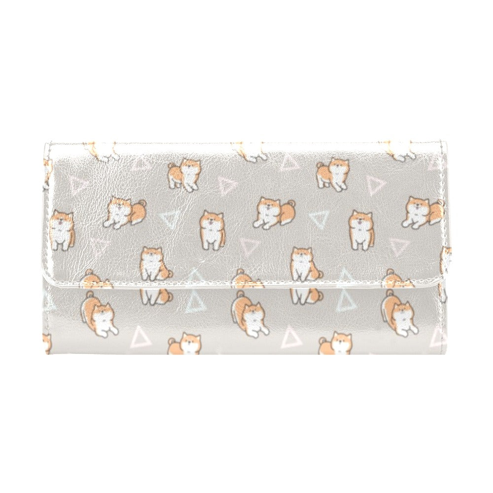 Shiba Inu Print Design LKS307 Women's Trifold Wallet
