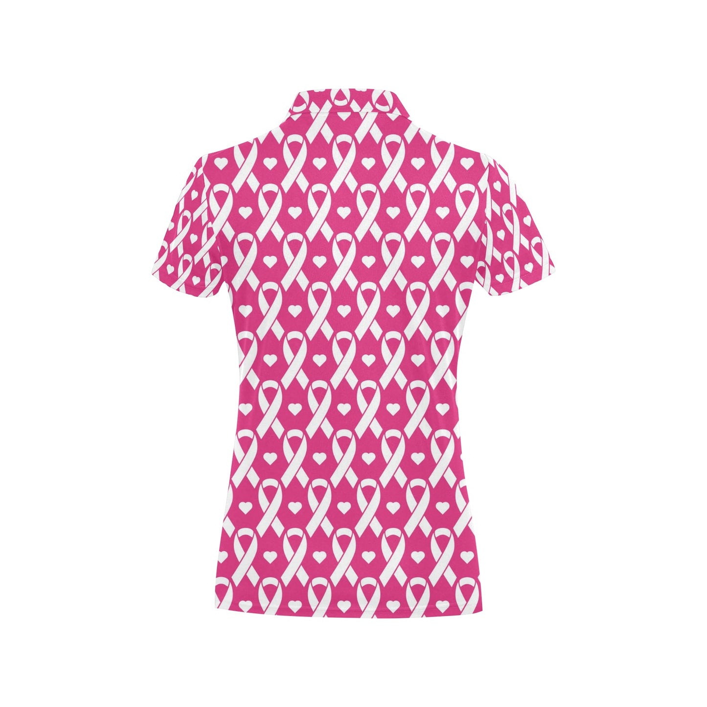 Breast cancer Pattern Print Design 05 Women's Polo Shirt