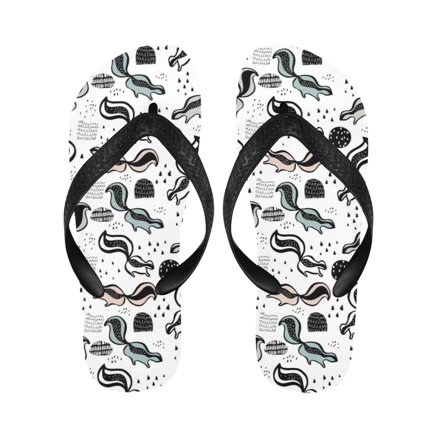 Skunk Print Design LKS303 Flip Flops