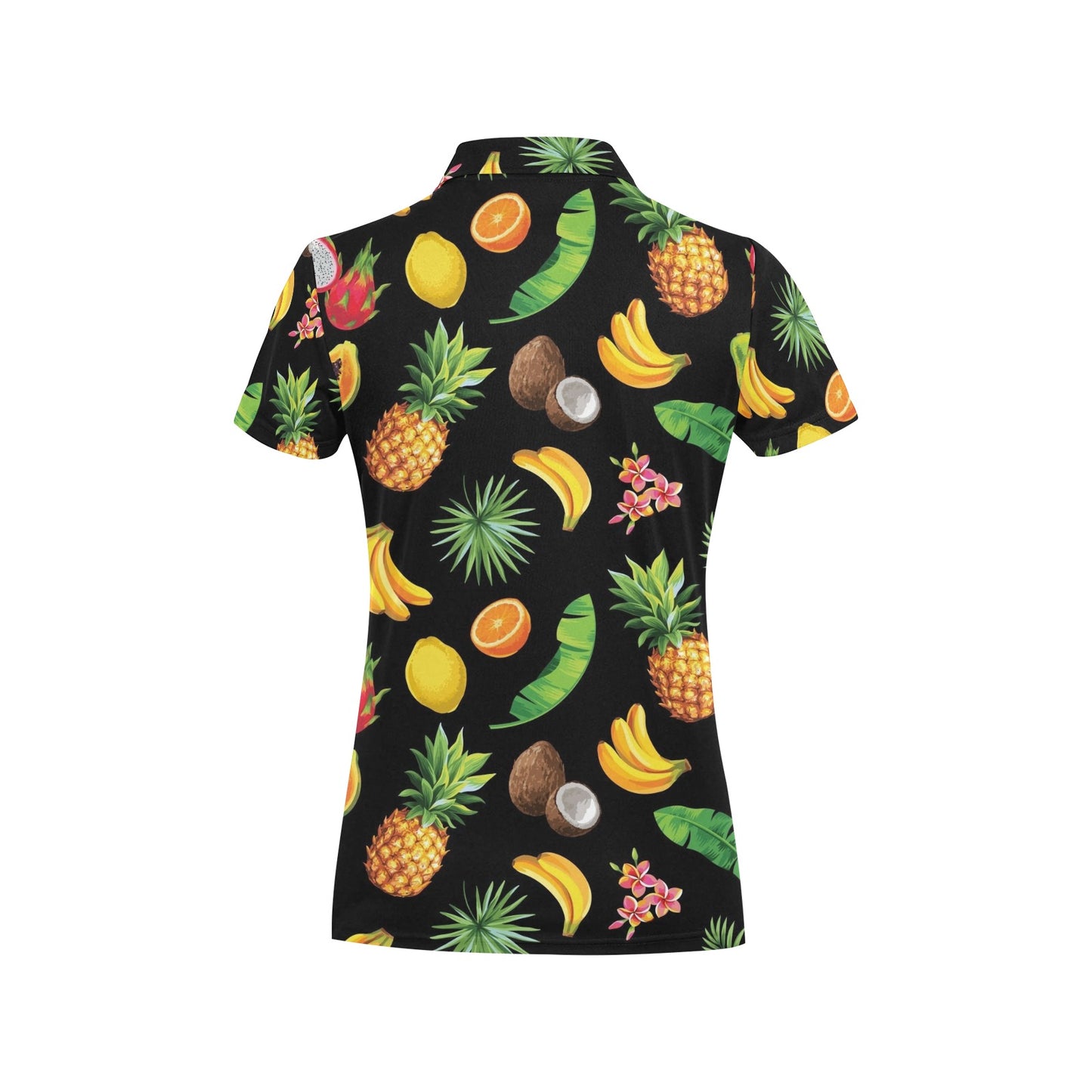 Tropical Fruits Pattern Print Design TF03 Women's Polo Shirt