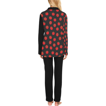 Tomato Print Design LKS305 Women's Long Pajama Set