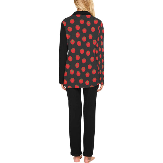 Tomato Print Design LKS305 Women's Long Pajama Set