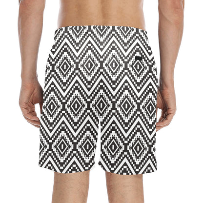 Tribal Pattern Print Design LKS303 Men's Swim Trunks Beach Shorts