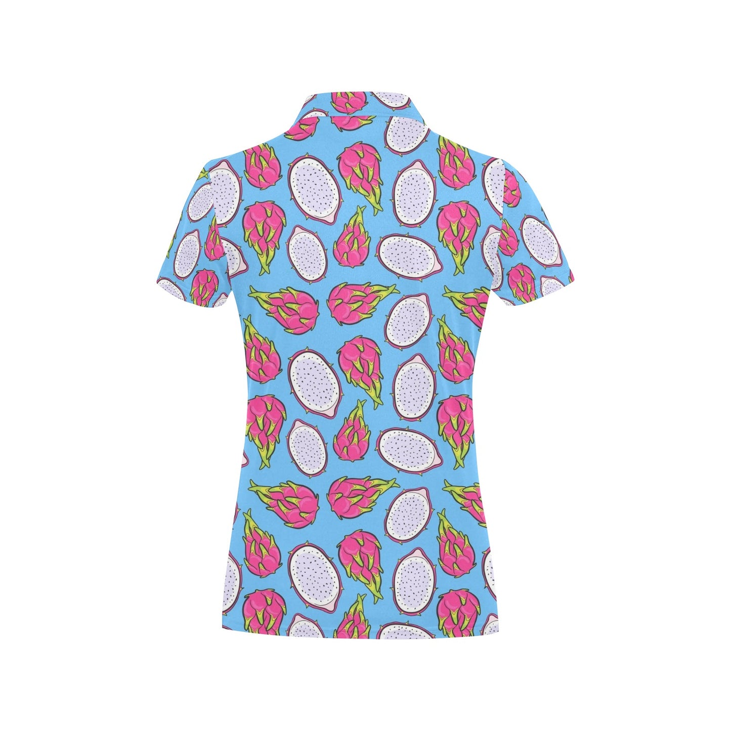 Dragonfruit Pattern Print Design DF04 Women's Polo Shirt
