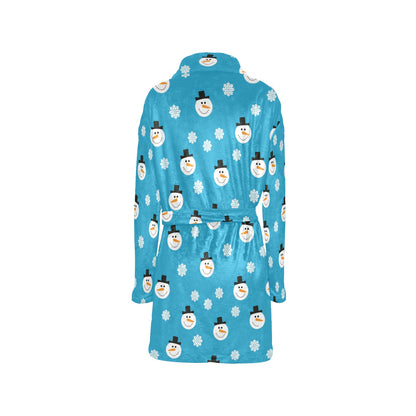 Snowman Print Design LKS303 Women's Fleece Robe