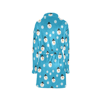 Snowman Print Design LKS303 Women's Fleece Robe