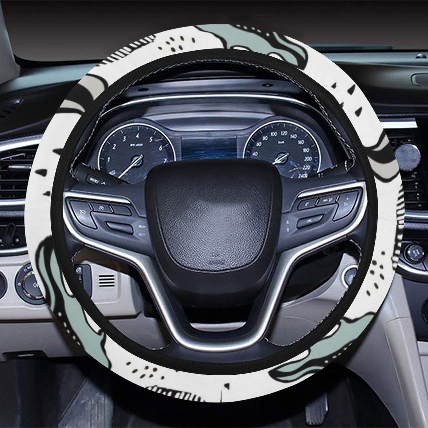 Skunk Print Design LKS303 Steering Wheel Cover with Elastic Edge