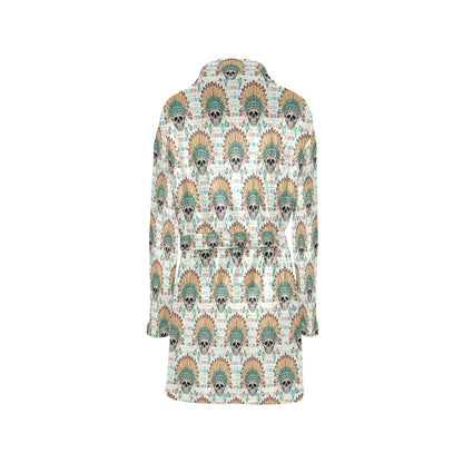 Boho Pattern Print Design 04 Women's Fleece Robe