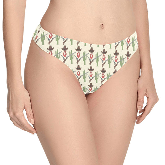 Western Cowboy Print Women's Thongs