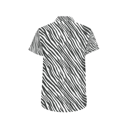 Zebra Classic Print Design LKS302 Men Short Sleeve Button Up Shirt