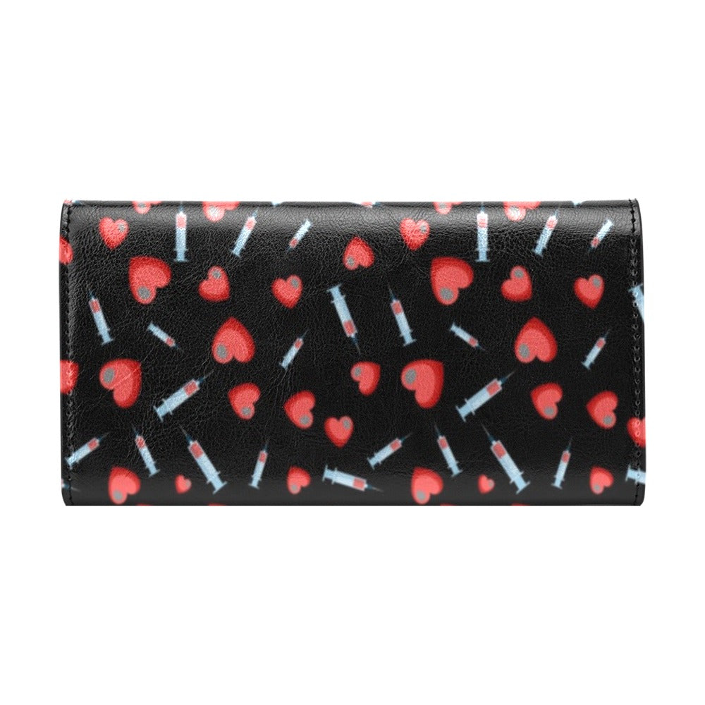 Phlebotomist Medical Concept Women's Trifold Wallet