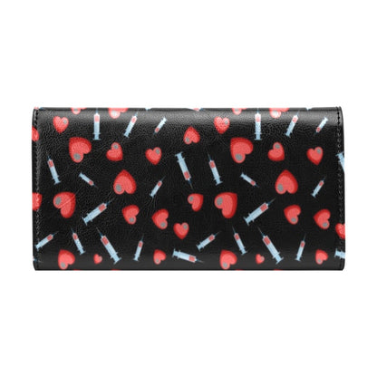 Phlebotomist Medical Concept Women's Trifold Wallet