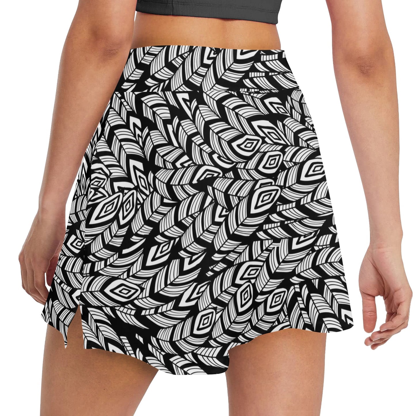 Tribal Pattern Print Design LKS302 17" Golf & Pickleball Skort with Pockets