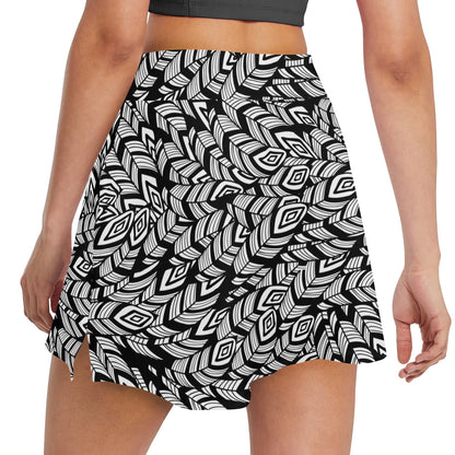 Tribal Pattern Print Design LKS302 17" Golf & Pickleball Skort with Pockets