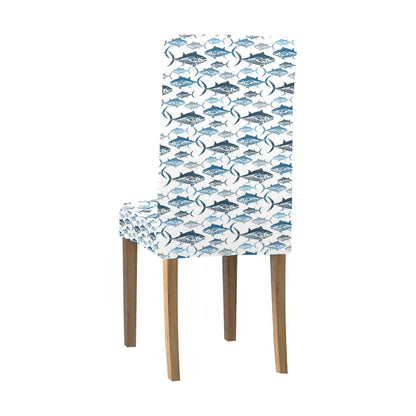 Tuna Fish Print Design LKS303 Dining Chair Slipcover