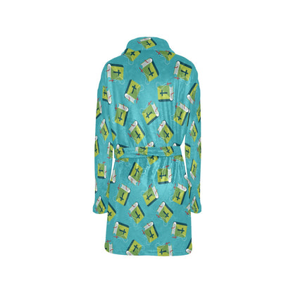 Bible Pattern Print Design 01 Women's Fleece Robe