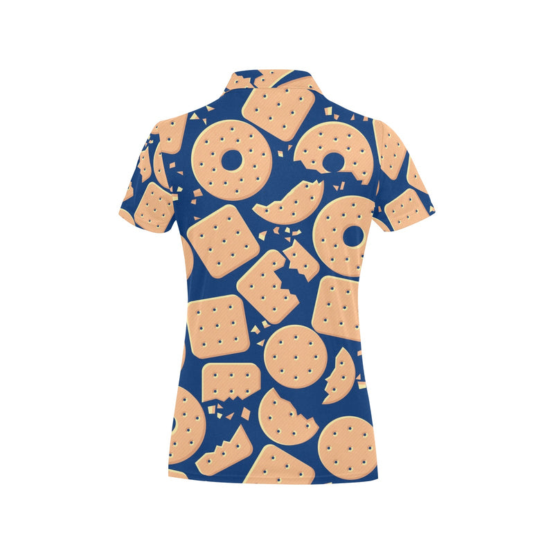 Cracker Pattern Print Design 03 Women's Polo Shirt