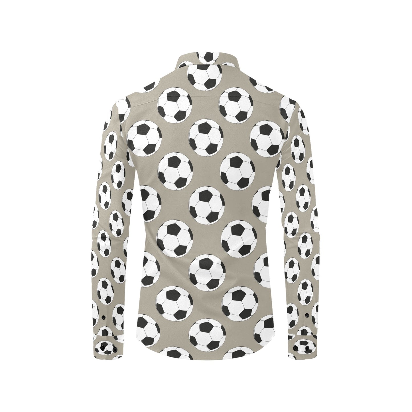 Soccer Ball Print Design LKS302 Men's Long Sleeve Dress Shirt