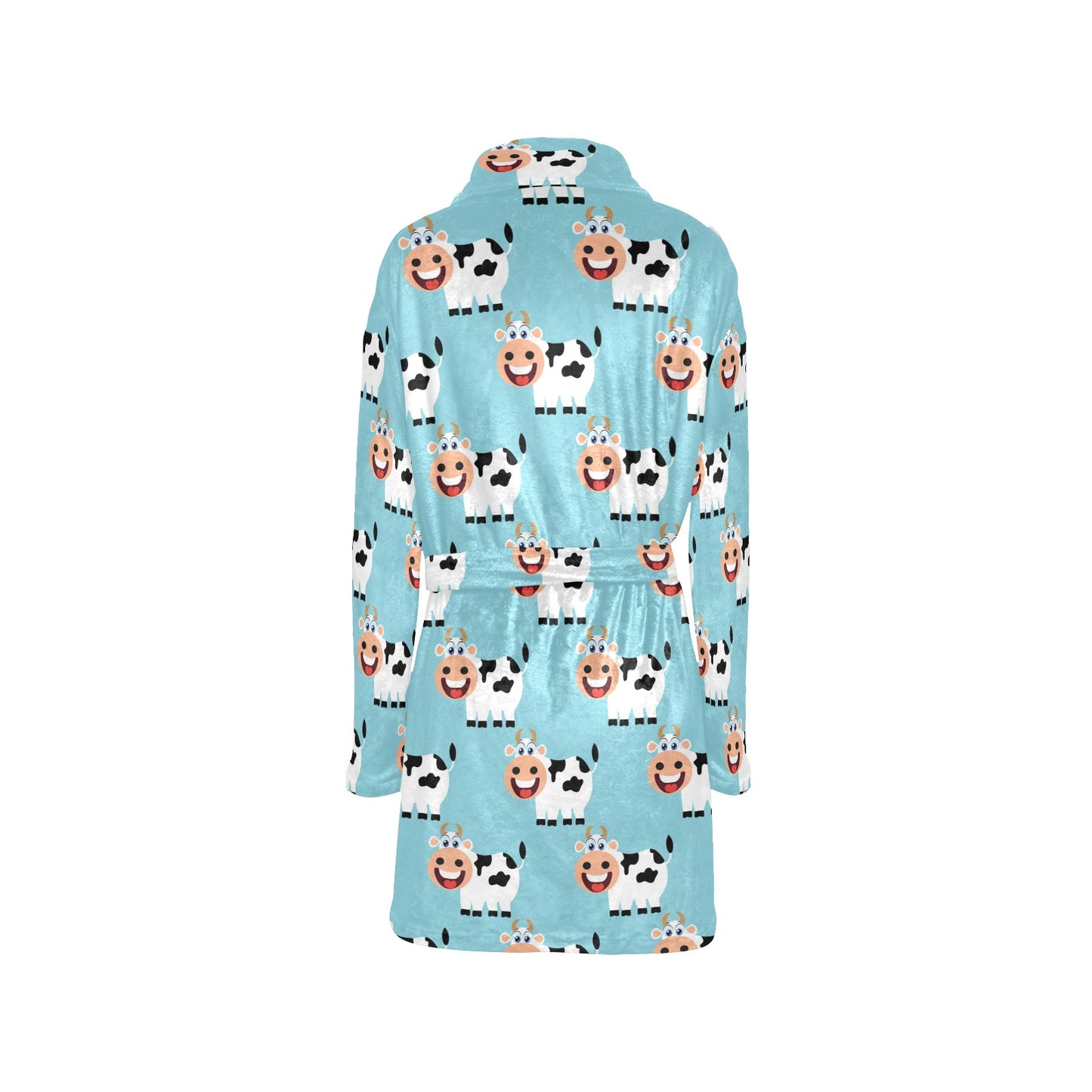 Cattle Cute Pattern Print Design 01 Women's Fleece Robe