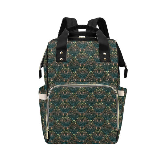 Sun Moon Print Design LKS307 Diaper Bag Backpack