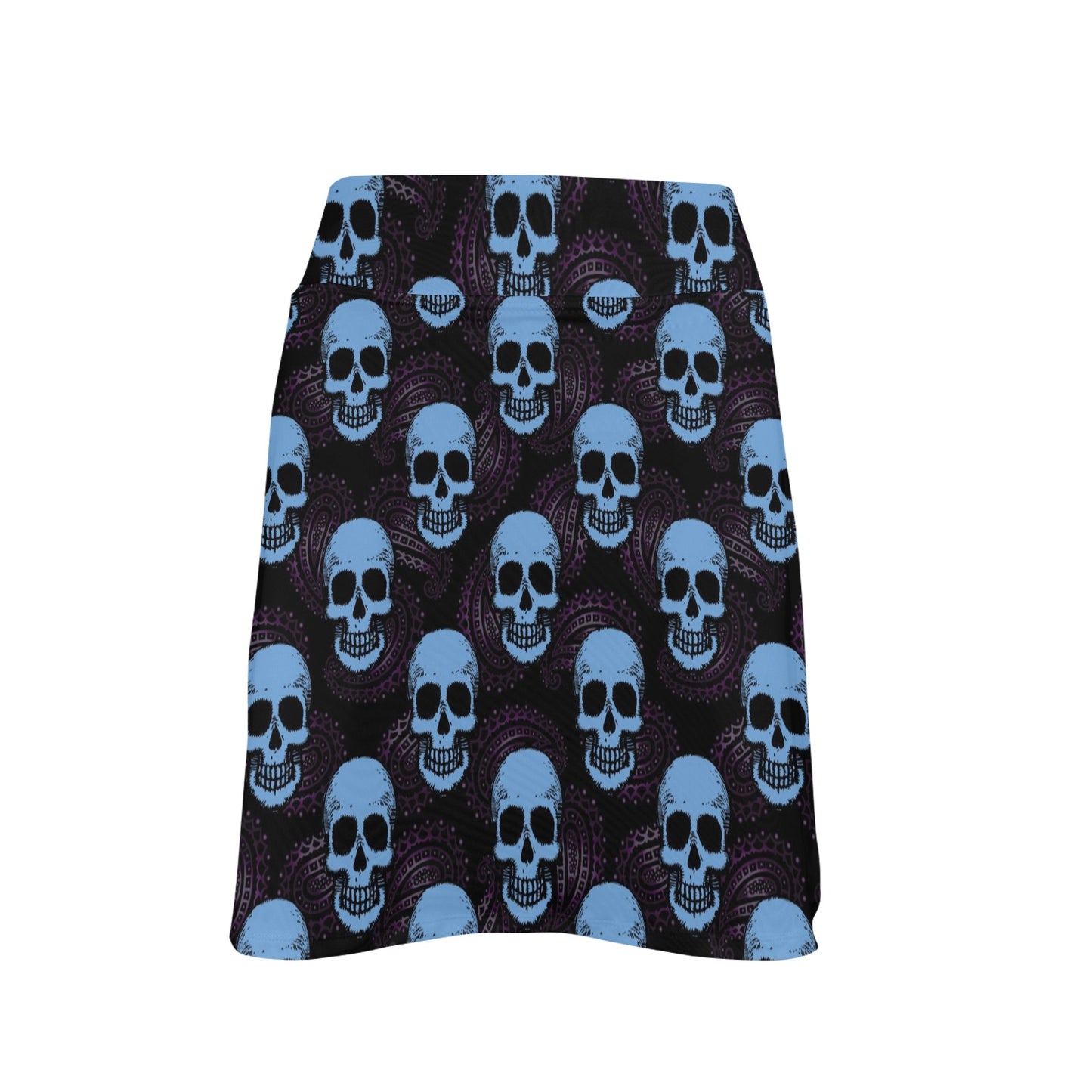 Skull Print Design LKS3012 17" Golf & Pickleball Skort with Pockets