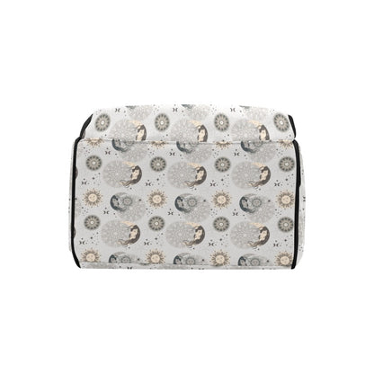 Sun Moon Print Design LKS302 Diaper Bag Backpack