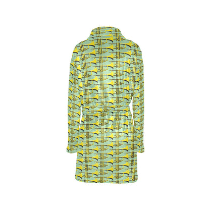 Trumpet Vintage Design Print Women's Fleece Robe