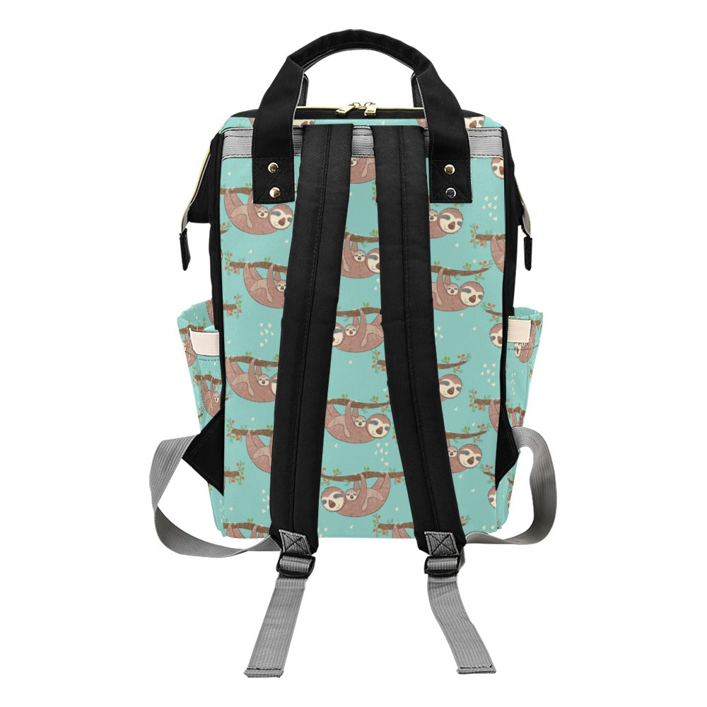 Sloth Print Design LKS302 Diaper Bag Backpack