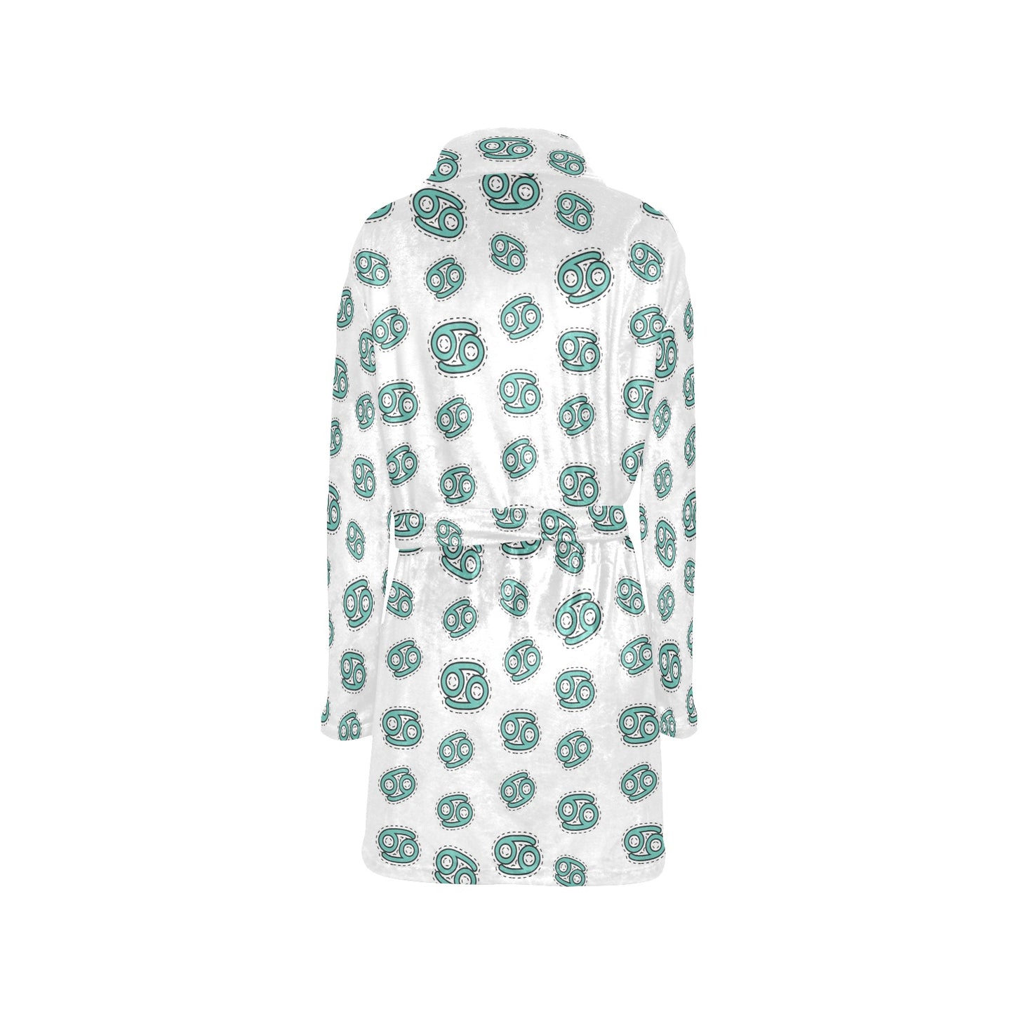 Cancer Zodiac Pattern Print Design 04 Women's Fleece Robe