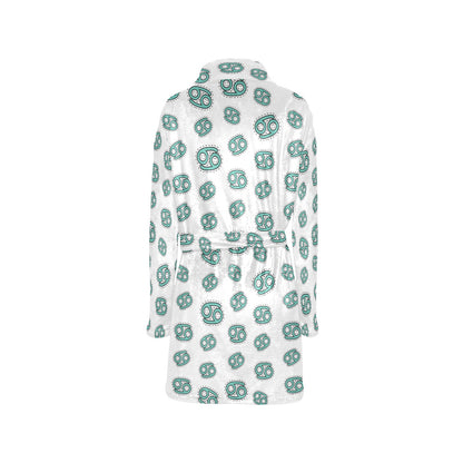 Cancer Zodiac Pattern Print Design 04 Women's Fleece Robe
