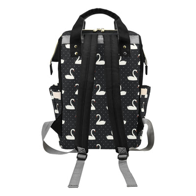 Swan Print Design LKS401 Diaper Bag Backpack