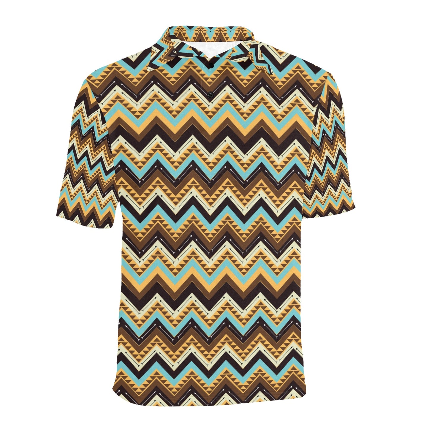 Southwest Pattern Print Design LKS301 Men Polo Shirt