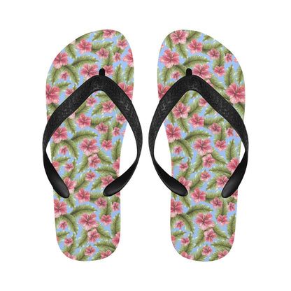 Tropical Flower Print Design LKS301 Flip Flops