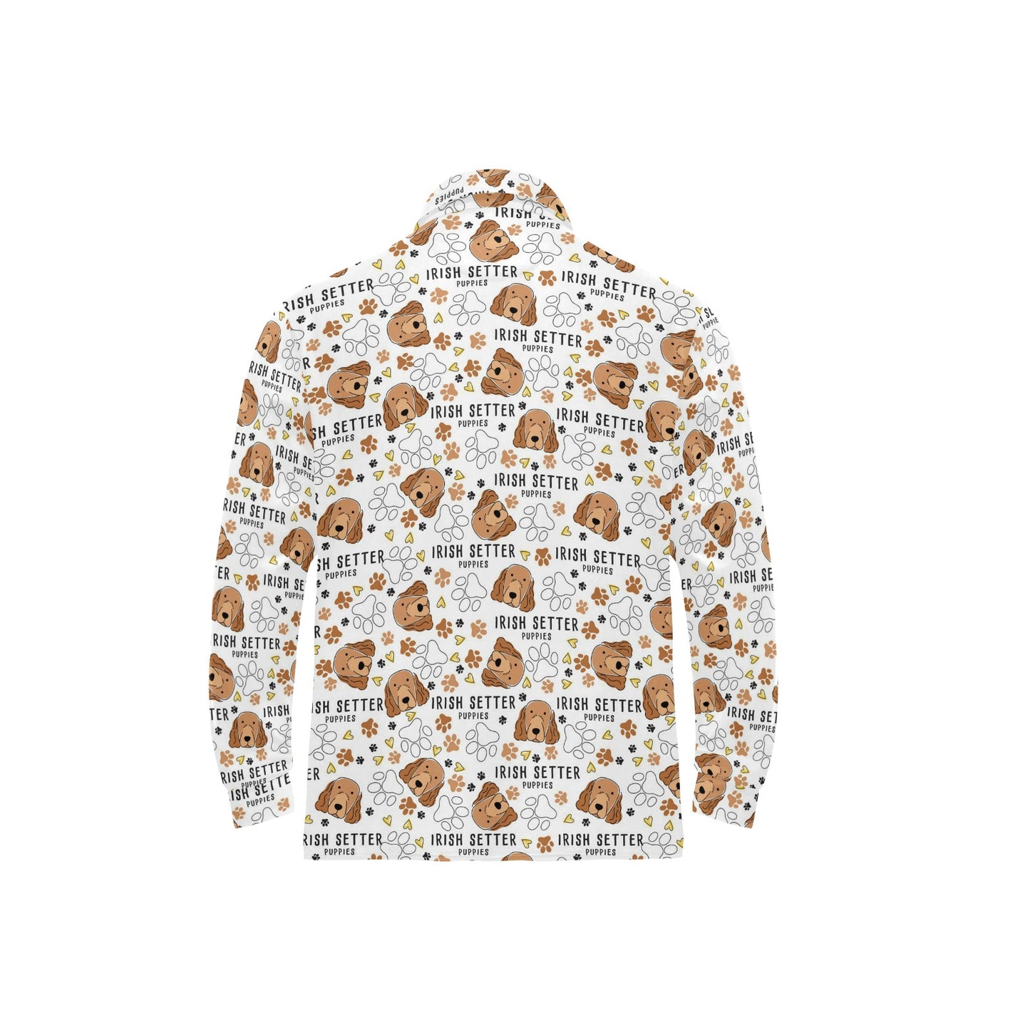 Setters Irish Print Design LKS301 Long Sleeve Polo Shirt For Men's