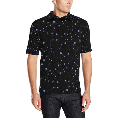 Star Print Design LKS303 Men Polo Shirt