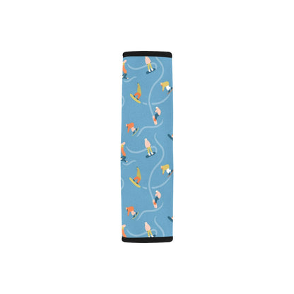 Snowboard Print Design LKS303 Car Seat Belt Cover