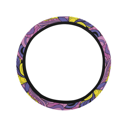 Trippy Print Design LKS305 Steering Wheel Cover with Elastic Edge