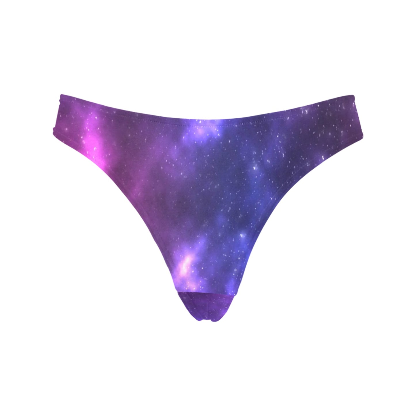 Celestial Purple Blue Galaxy Women's Thongs