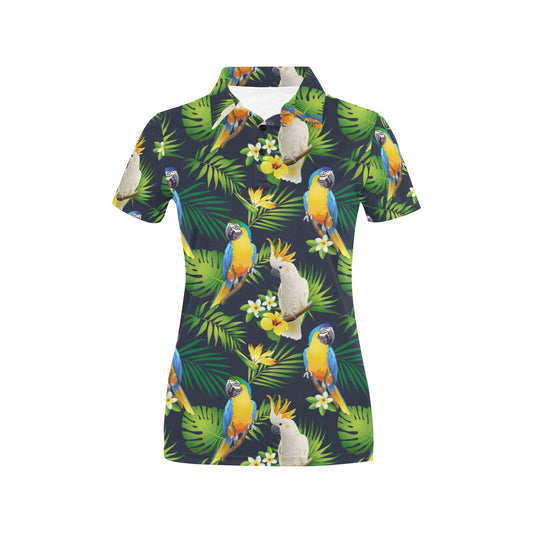 Parrot Pattern Print Design A03 Women's Polo Shirt